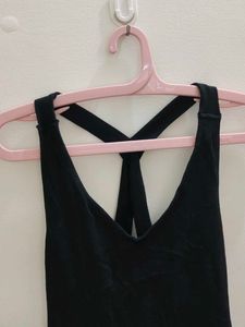 Sleek Black Racerback Dress