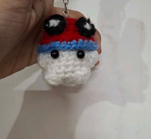 Cute Crochet mushroom Keychain Set