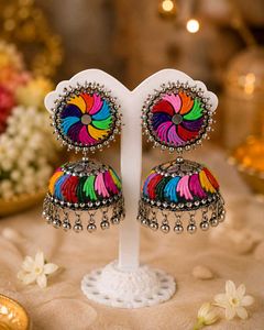 Trendy Stunning Multicolour Jhumka Earrings