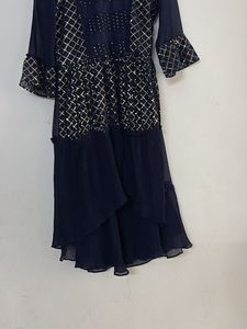 Elegant Navy Blue Girls' Kurta Set