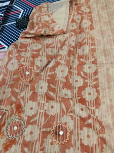 Good tan colour saree