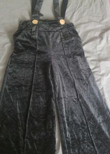 Black Velvet dungree with Gold Accents