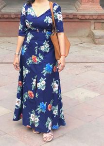 Navy Floral Maxi Dress