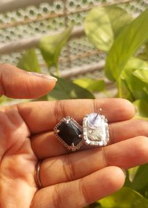 Classic Black Stud Mini Earrings