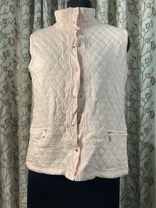 Quilted Pink Sleeveless Vest