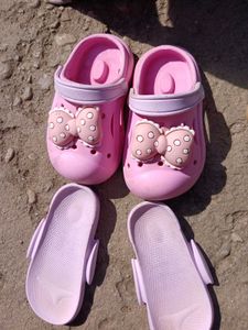 Cute Pink Bow Clogs
