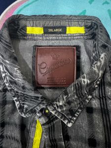 Men's Grey Plaid Short Sleeve Shirt