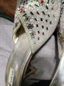 Embellished Gold Heels
