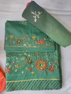 Rajputi Dress Embroidered Material S