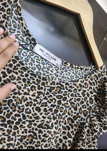 Brown 🟤 Lion Printed Dress For 34 Bust