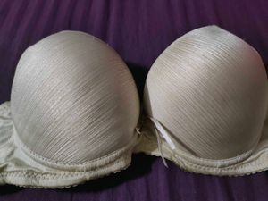 Beige Strapless Push-Up Bra
