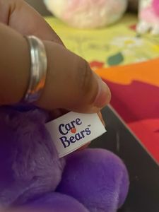 Purple Care Bear Plush Keychain