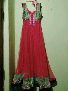 Stunning Red Anarkali Gown