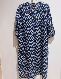 Utsa / Westside - Blue Zigzag Print Tunic Kurta