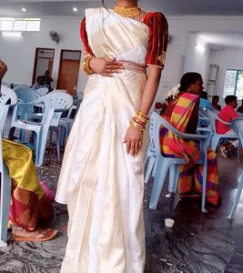 Elegant White Saree