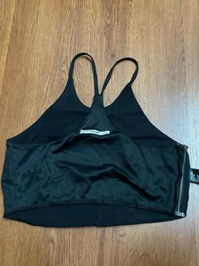 Black Halter Neck Crop Top