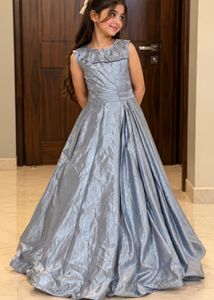 silver-grey shimmer gown