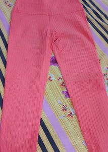 Cute Pink Striped Jeans with Bow Detail