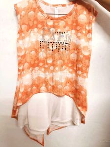 Orange Paris Embellished Tunic