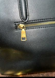 Coach Black Textured Tote Bag