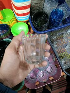 Set of 6 Glasses. (Not crystal clear)