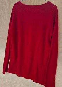 red winter sweater