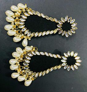 Fancy Party Wear Havey Long Size Earrings