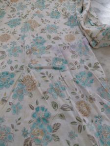 Elegant Floral Kurta with Sequins