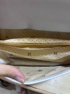Chic Brown &amp; White Handbag