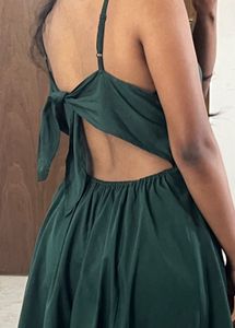 Green Twist Front Mini Dress