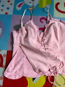 Korean pink sleeveless top