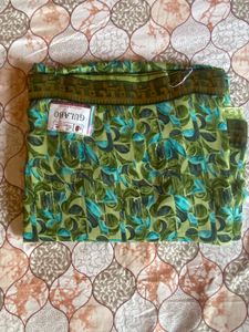 Green Floral Print Ethnic Skirt