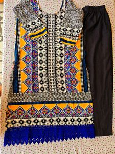 Vibrant Ethnic Kurta Set with Pants