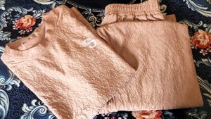 "Women's Premium Textured  Co-ord Set (T-Sh