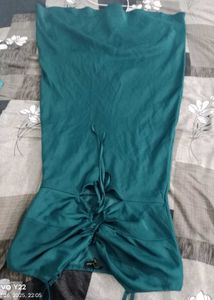 Teal Ruched Bodycon Dress