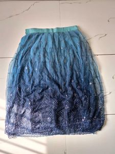 (New) Stunning Blue Chaniya Choli Set + Free Gift