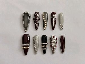 Gothic y2k handmade nail set