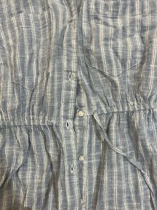 Casual Striped Button-Up Shirtdress