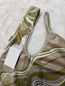 One Shoulder Abstract Print Crop Top