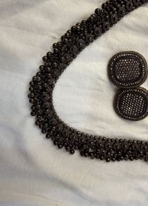 black oxidised jewellery set
