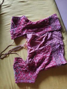 Embellished Pink Ethnic Blouse