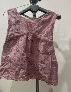 Boho Eyelet Sleeveless Top