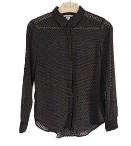 Stylish Semi-Sheer Black Partywear/Office Shirt