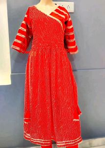 Beautiful Gotta Work Lehriya Kurta Only