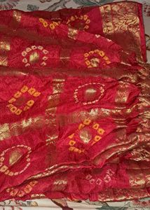Beautiful Red Bandhej Lehenga 💃💃