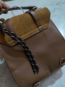 Cute Brown Suede Crossbody Bag