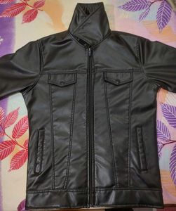 Stylish Black Faux Leather Jacket