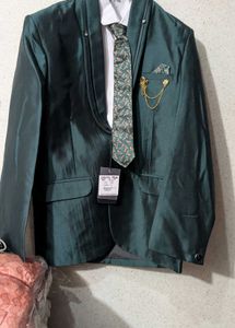 Stylish 14 year boy Teal Blazer Set