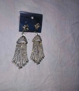 Elegant Rhinestone Dangle Earrings