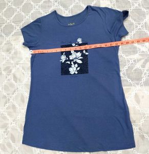fresh branded Blue Graphic T-Shirt